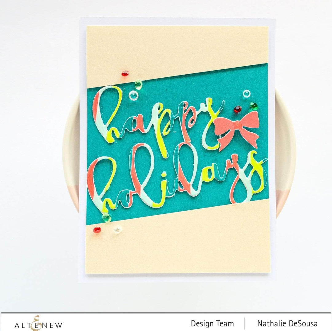 Part A-Glitz Art Craft Co.,LTD Dies Happy Holidays Script Die Set