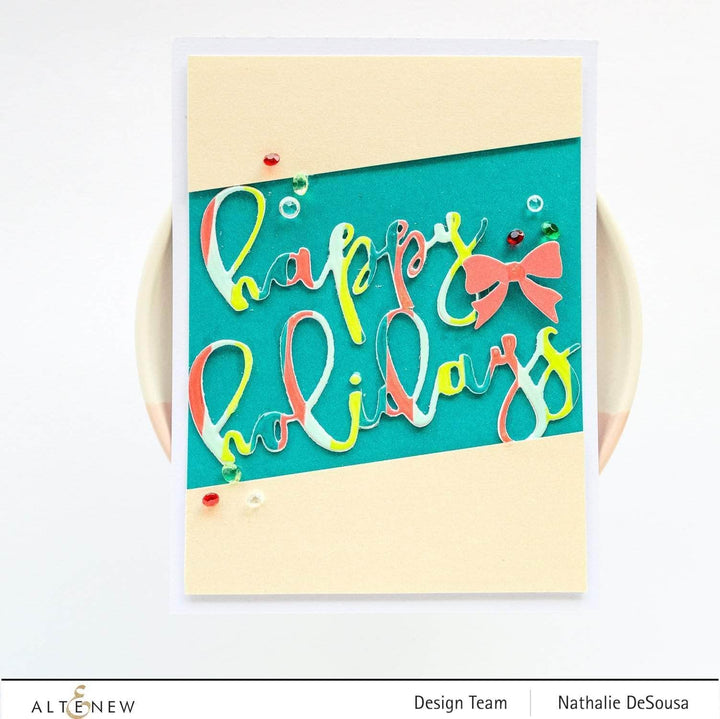 Part A-Glitz Art Craft Co.,LTD Dies Happy Holidays Script Die Set