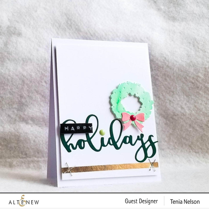 Part A-Glitz Art Craft Co.,LTD Dies Happy Holidays Script Die Set