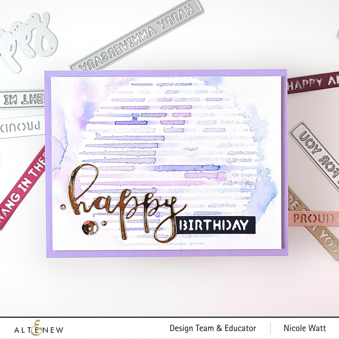 Part A-Glitz Art Craft Co.,LTD Dies Happy Holidays Script Die Set
