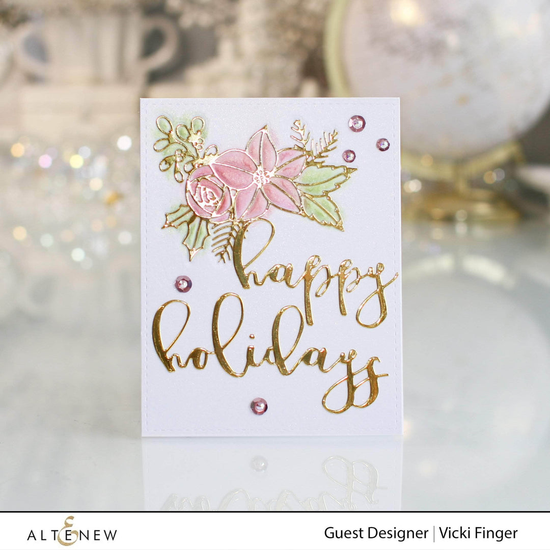 Part A-Glitz Art Craft Co.,LTD Dies Happy Holidays Script Die Set