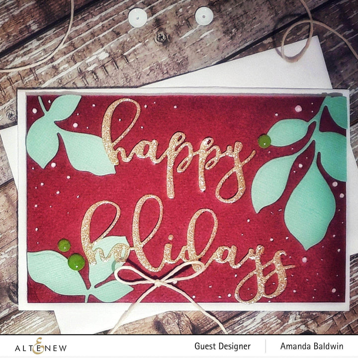 Part A-Glitz Art Craft Co.,LTD Dies Happy Holidays Script Die Set