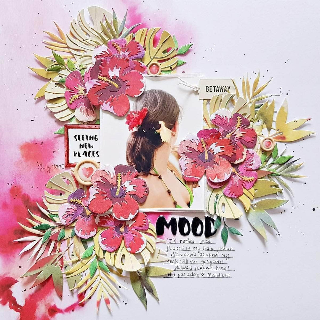 Part A-Glitz Art Craft Co.,LTD Dies Hibiscus Garden 3D Die Set