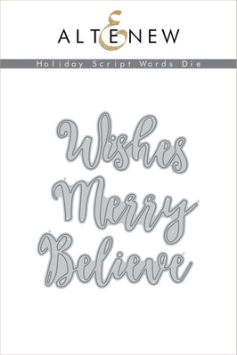 Part A-Glitz Art Craft Co.,LTD Dies Holiday Script Words Die Set