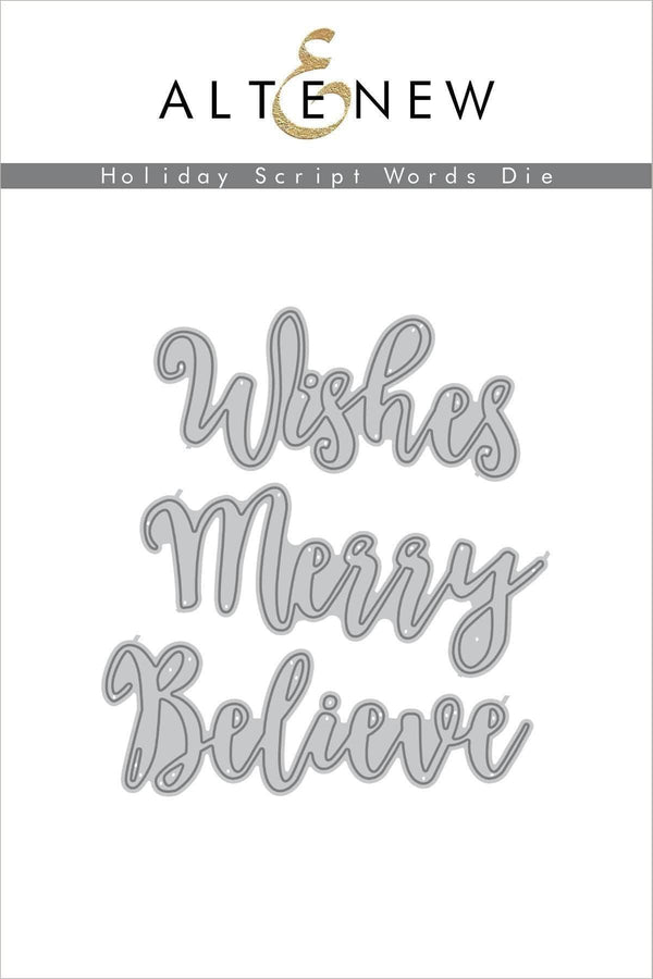 Part A-Glitz Art Craft Co.,LTD Dies Holiday Script Words Die Set