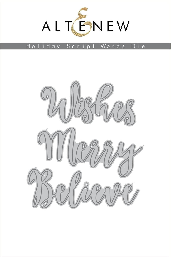 Part A-Glitz Art Craft Co.,LTD Dies Holiday Script Words Die Set