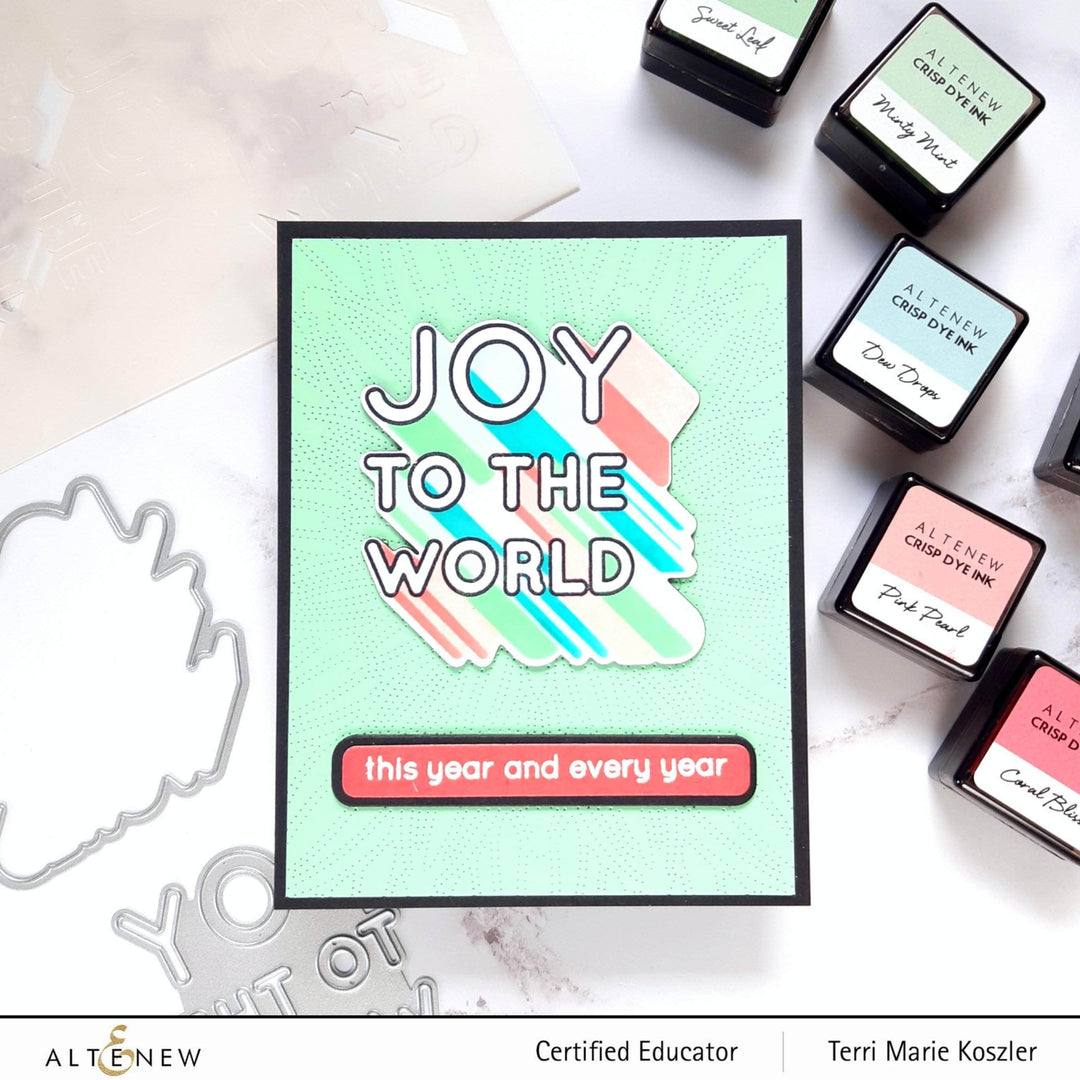 Part A-Glitz Art Craft Co.,LTD Dies Joy to the World Typography Die Set