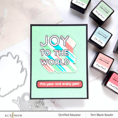 Part A-Glitz Art Craft Co.,LTD Dies Joy to the World Typography Die Set