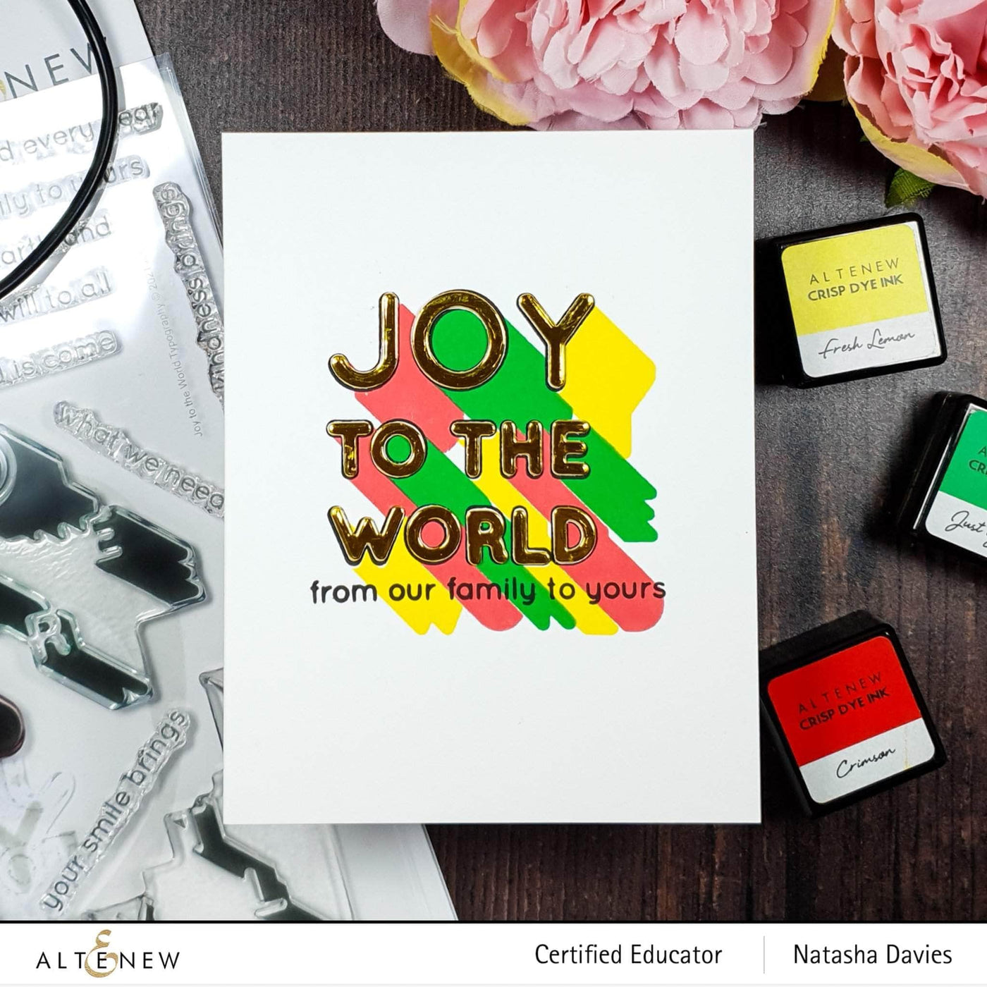 Part A-Glitz Art Craft Co.,LTD Dies Joy to the World Typography Die Set
