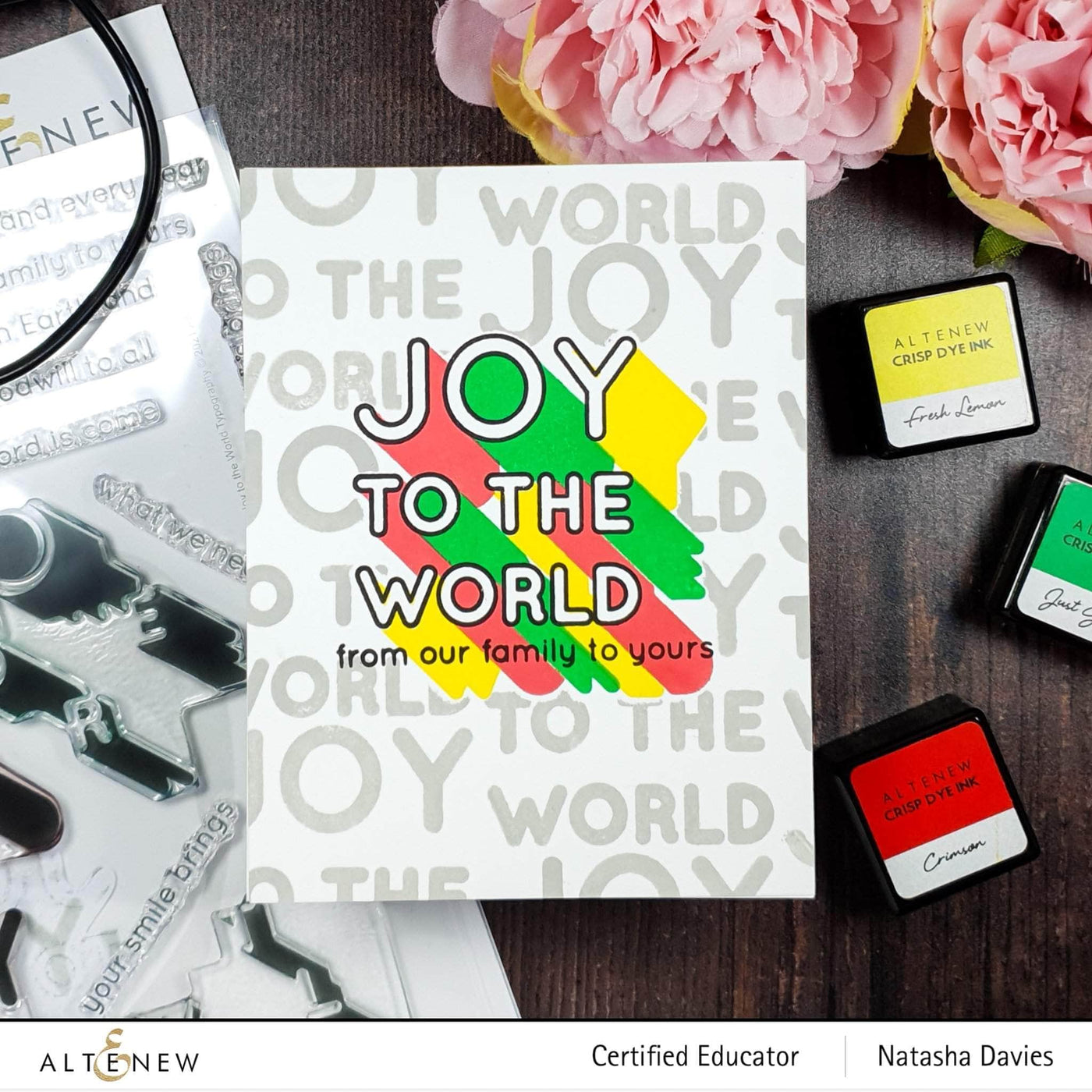 Part A-Glitz Art Craft Co.,LTD Dies Joy to the World Typography Die Set