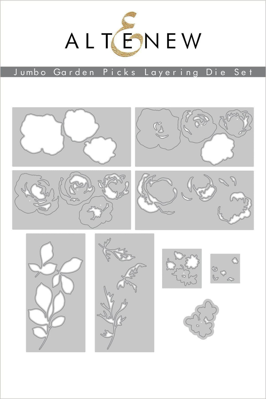 Jumbo Garden Picks Layering Die Set - Layered Floral Dies | Altenew