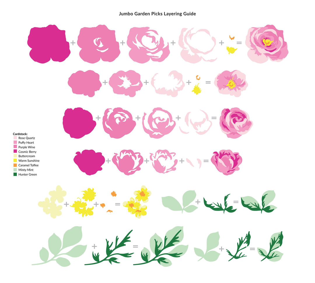 Part A-Glitz Art Craft Co.,LTD Dies Jumbo Garden Picks Layering Die Set