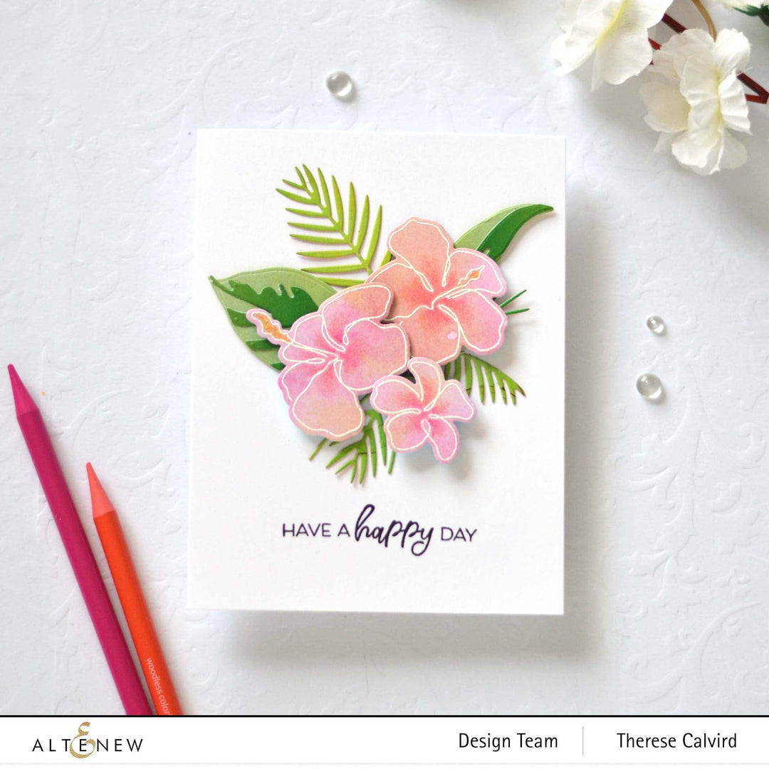Part A-Glitz Art Craft Co.,LTD Dies Linear Life: Tropical Garden Die Set