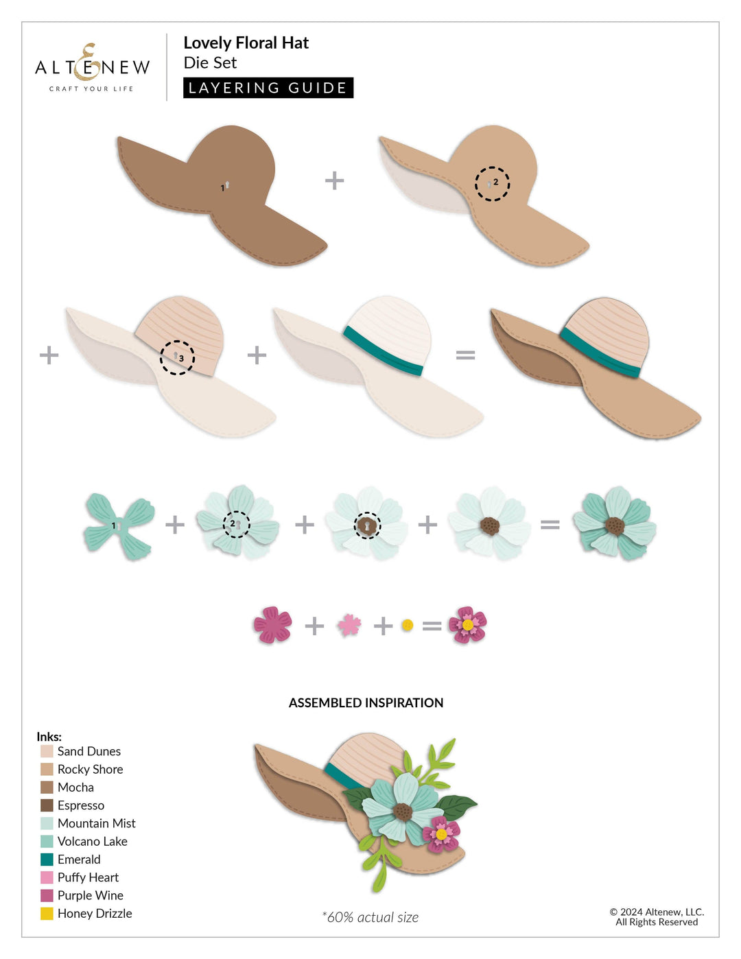 Lovely Floral Hat Die Set