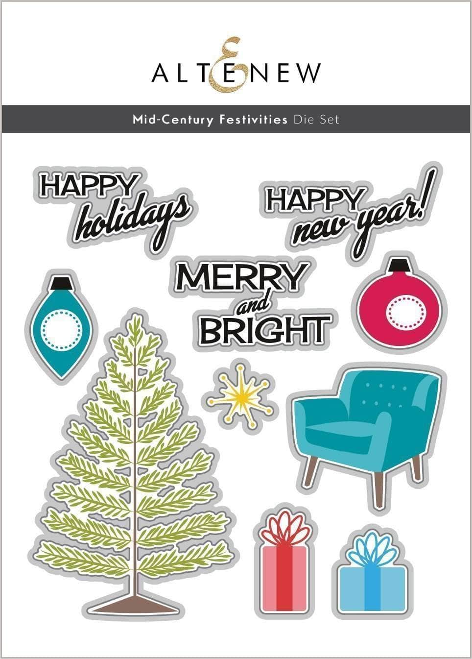 Part A-Glitz Art Craft Co.,LTD Dies Mid-Century Festivities Die Set