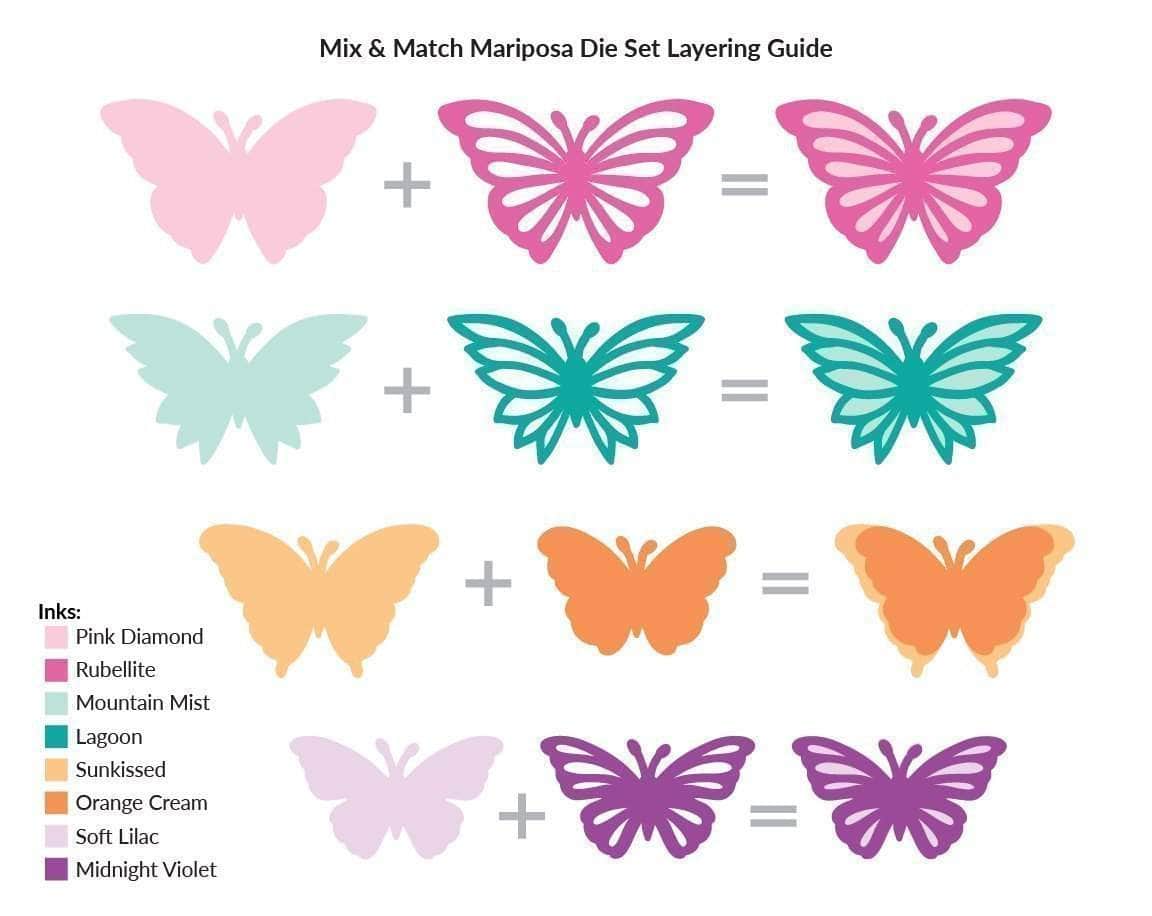 Part A-Glitz Art Craft Co.,LTD Dies Mix & Match Mariposa Die Set