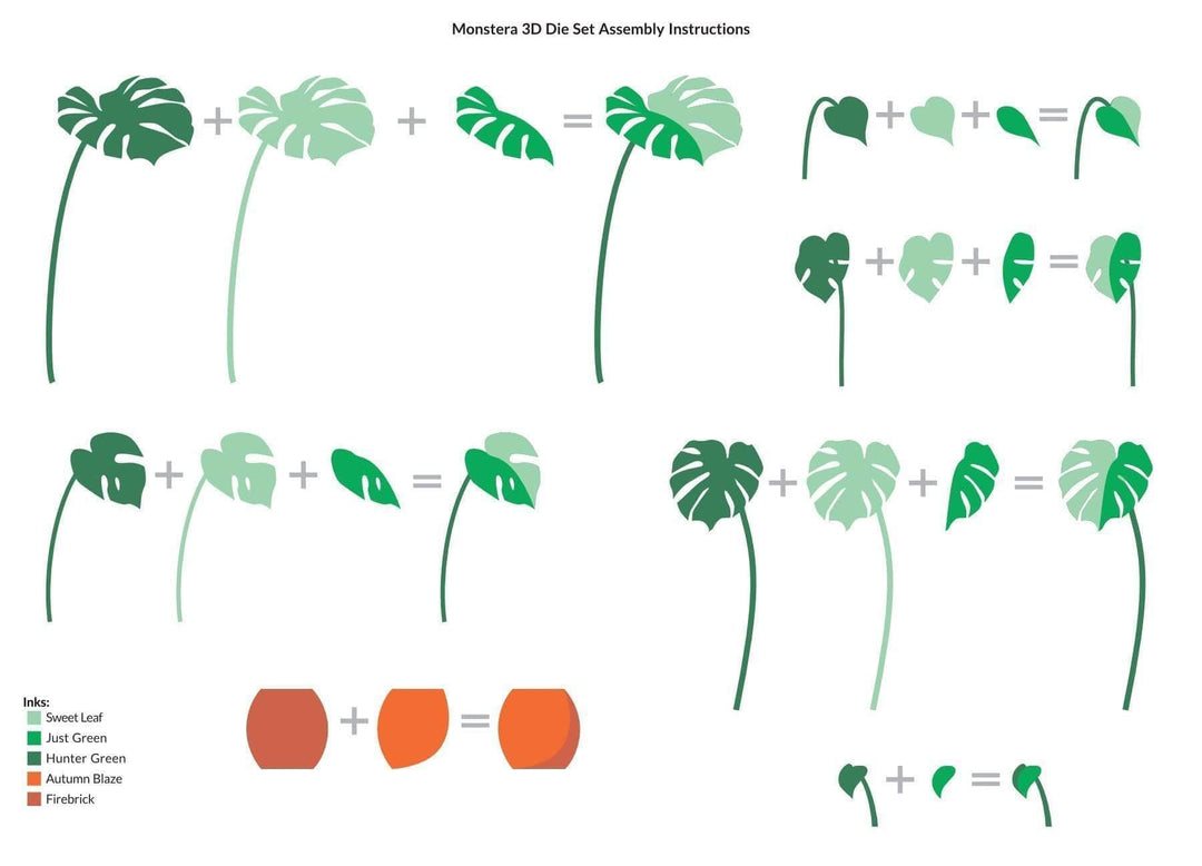 monstera growth stages Monstera 3D Die Set | Altenew