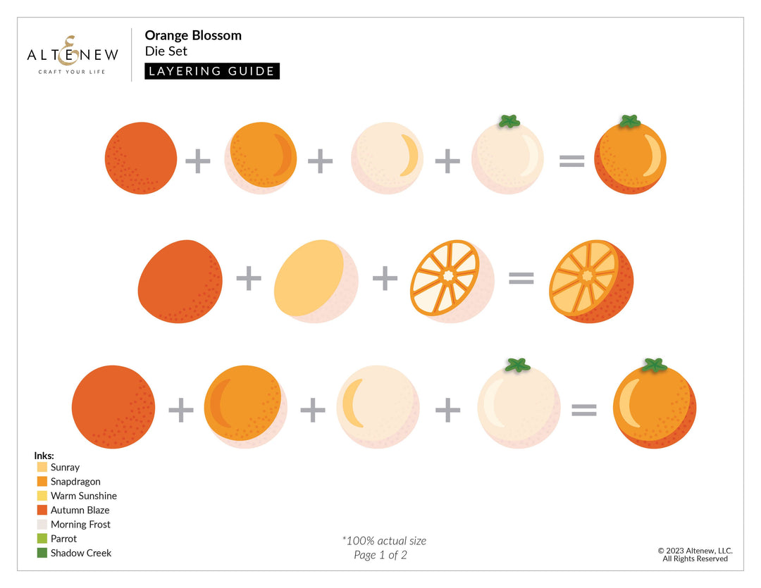 Part A-Glitz Art Craft Co.,LTD Dies Orange Blossom Die Set