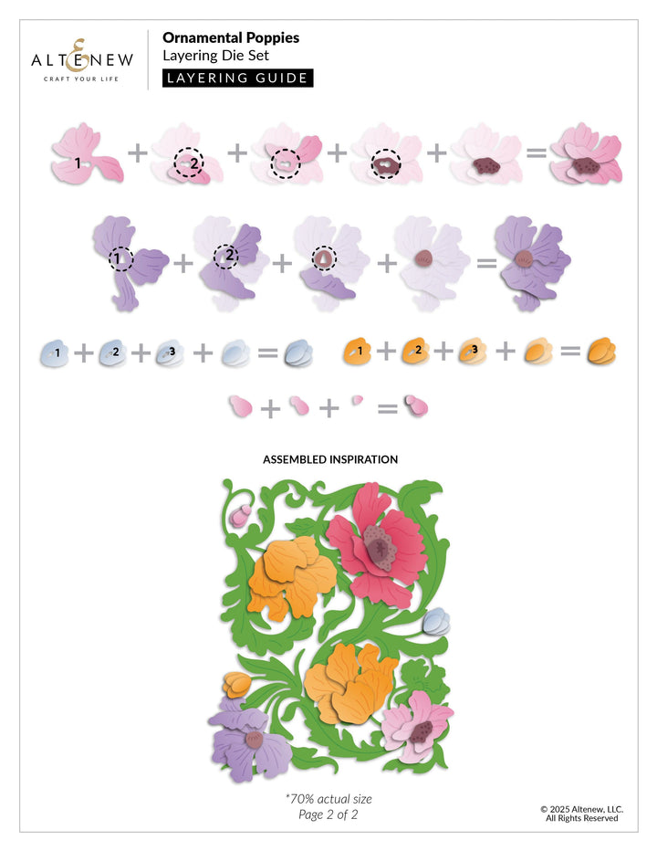 Ornamental Poppies Layering Die Set