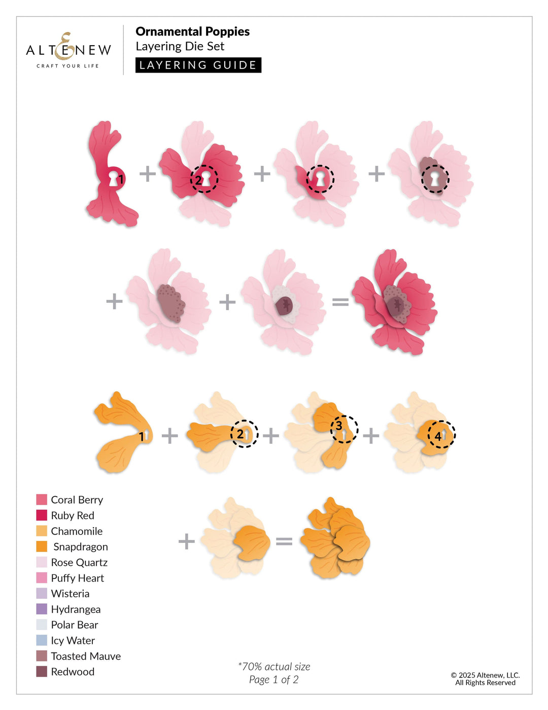 Ornamental Poppies Layering Die Set