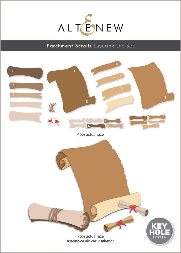 Parchment Scrolls Layering Die Set