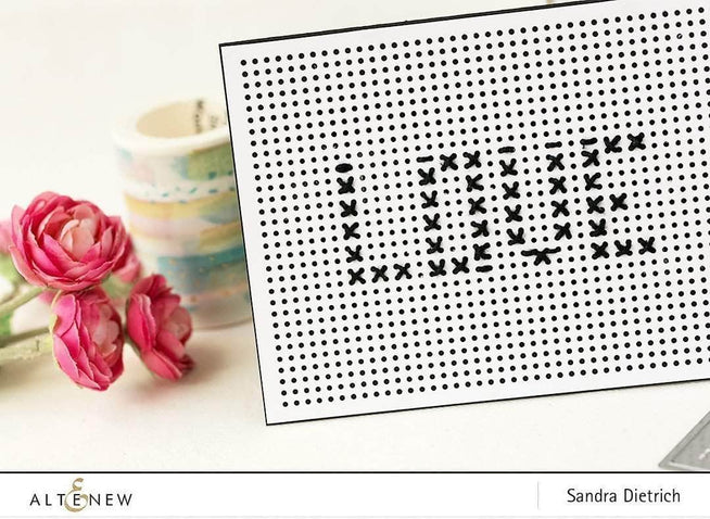 Altenew Perfect Pegboards die bundle featuring pegboard, canvas cover, and matching die cuts for craft projects.