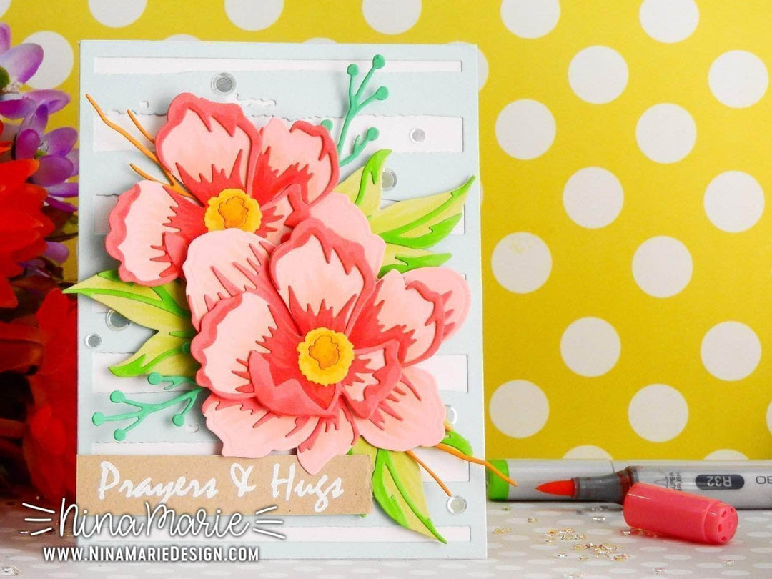 Part A-Glitz Art Craft Co.,LTD Dies Peony Dream 3D Die Set