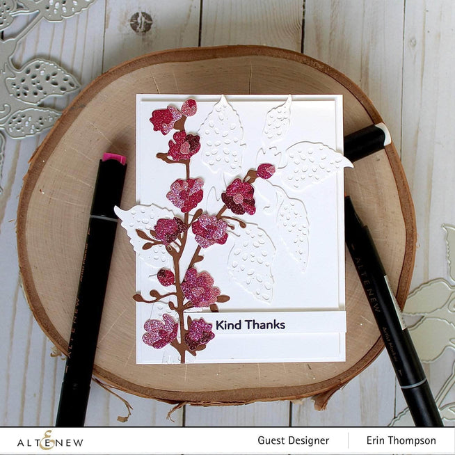 Altenew Polka Dot Leaves Die Set with intricately cut leaf designs for paper crafting and scrapbooking projects.