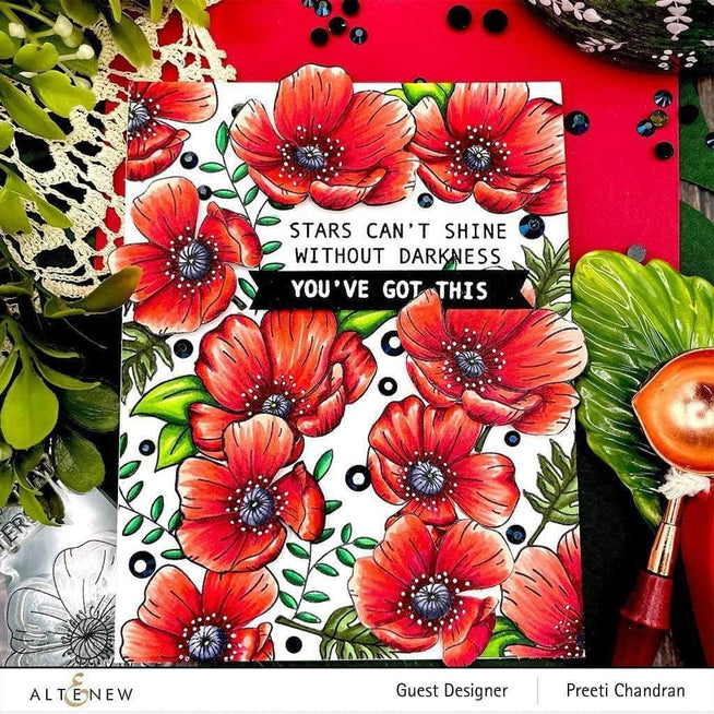 Part A-Glitz Art Craft Co.,LTD Dies Poppy Arrangement Die Set
