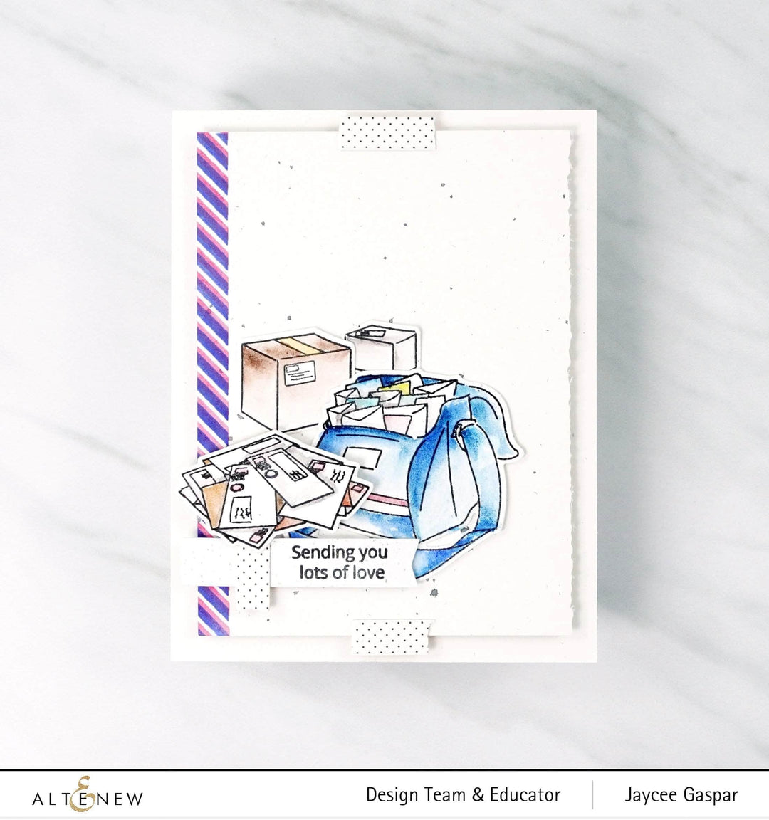 Altenew Postal Heroes Die Set featuring metal dies for creating postal-themed craft projects and card embellishments.