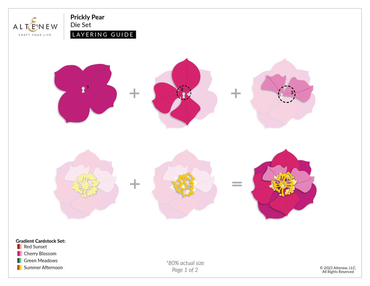 Part A-Glitz Art Craft Co.,LTD Dies Prickly Pear Die Set