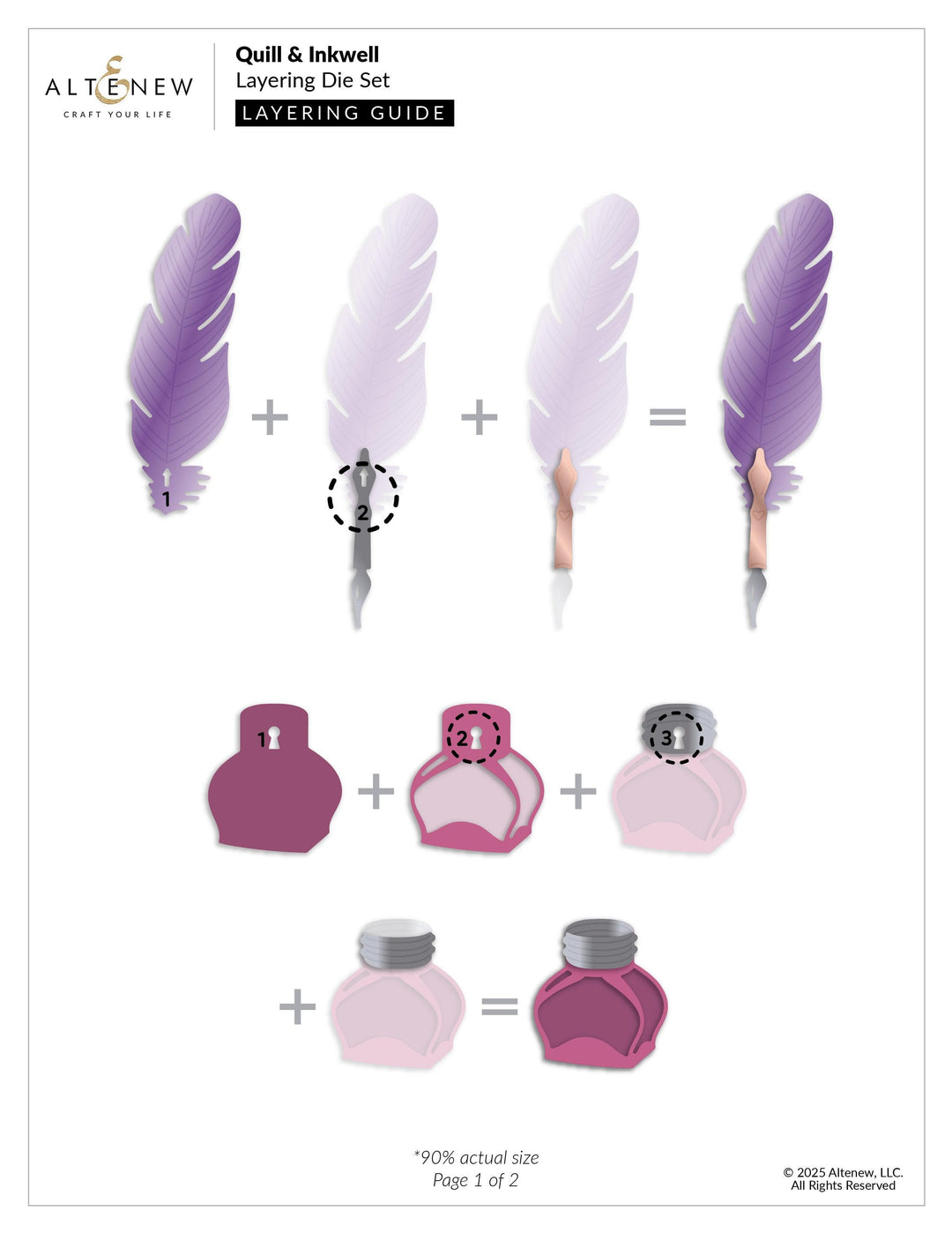 Quill & Inkwell Layering Die Set