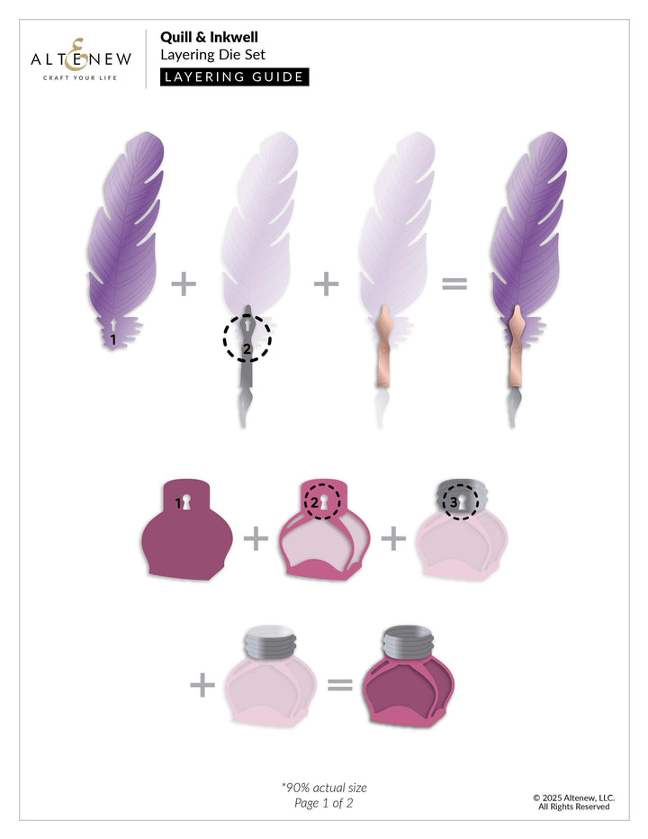 Quill & Inkwell Layering Die Set