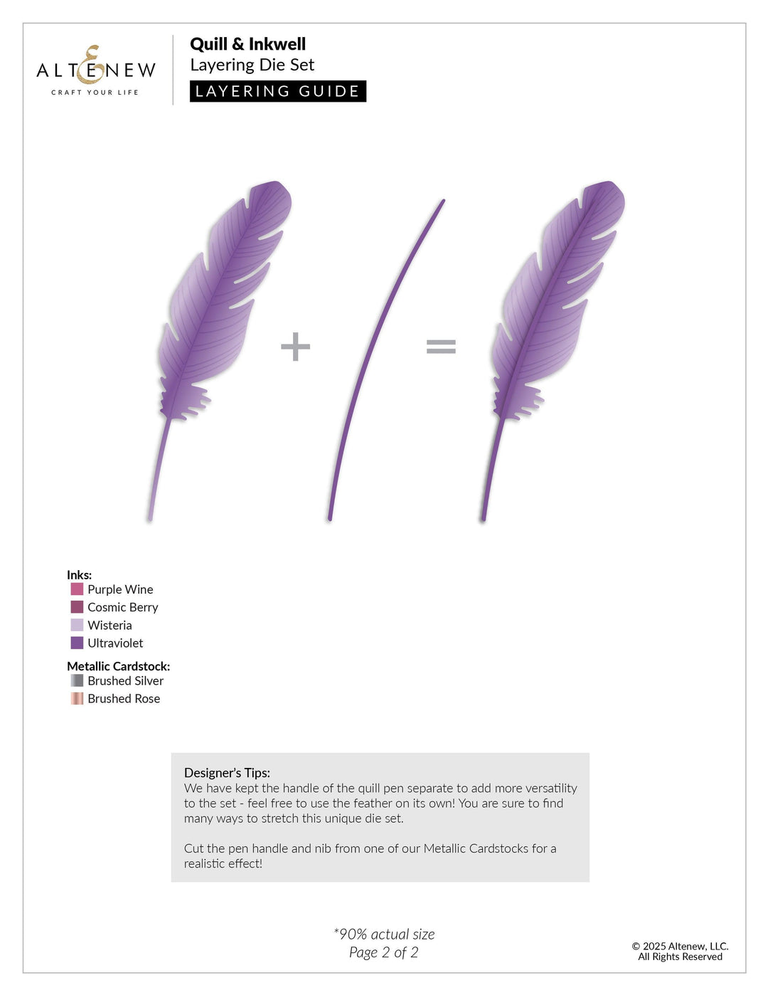 Quill & Inkwell Layering Die Set