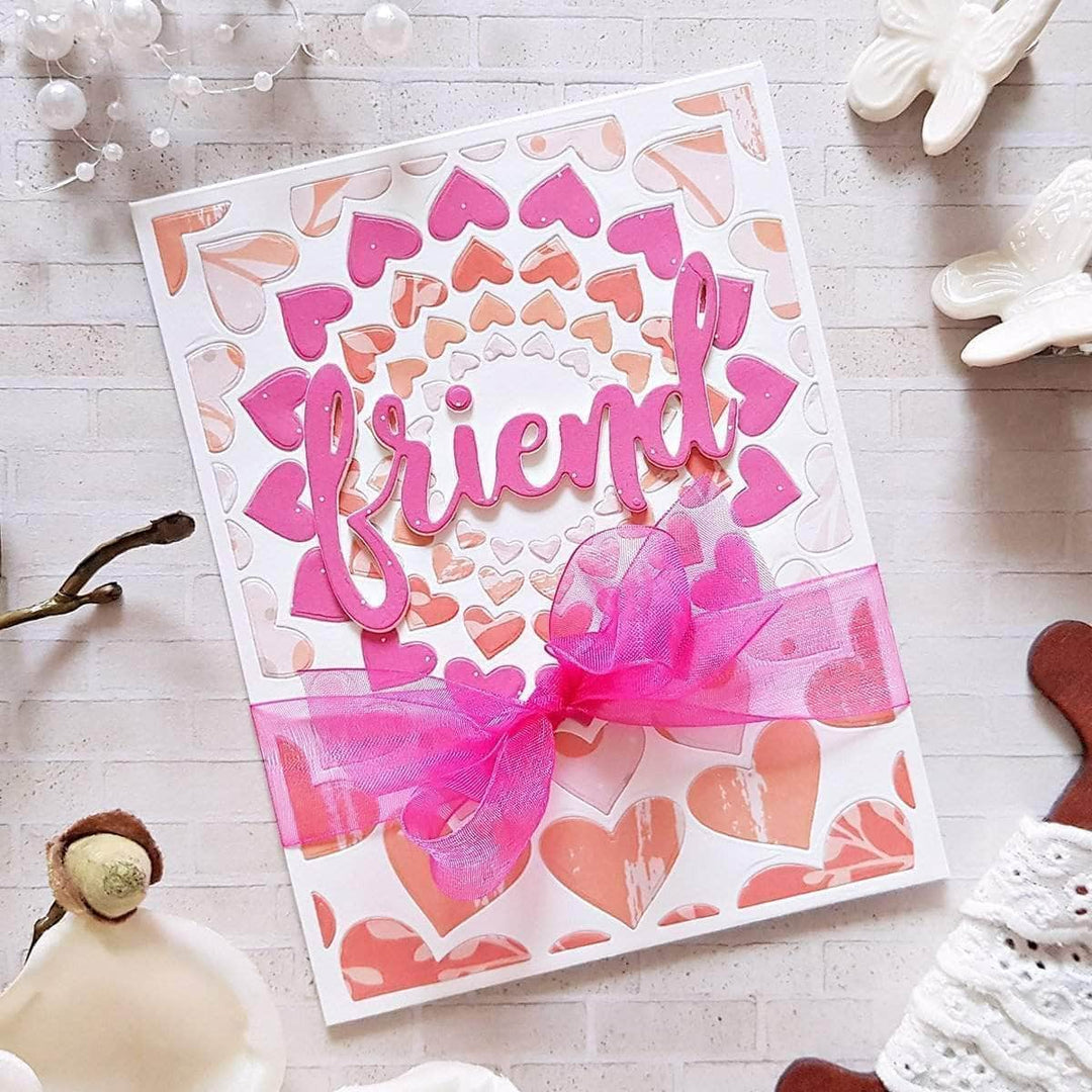 Part A-Glitz Art Craft Co.,LTD Dies Radial Hearts Cover Die