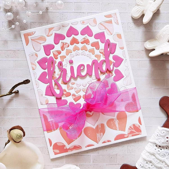 Part A-Glitz Art Craft Co.,LTD Dies Radial Hearts Cover Die