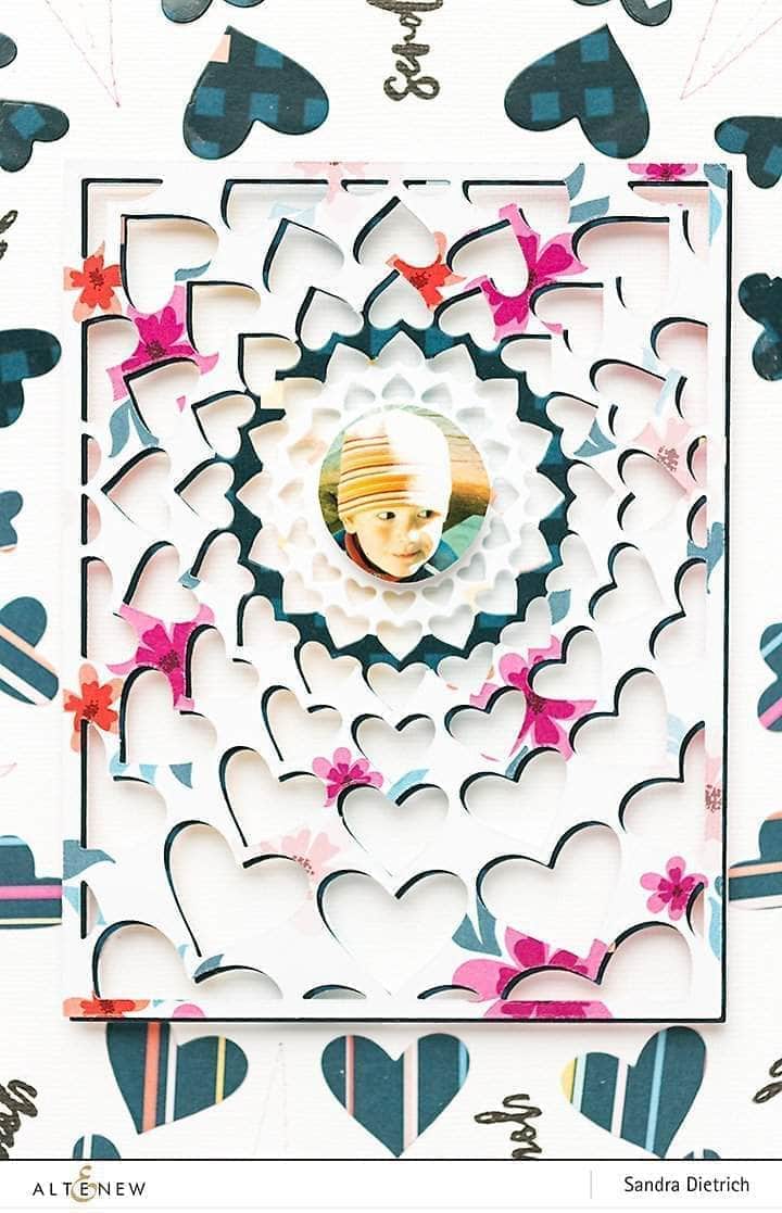 Part A-Glitz Art Craft Co.,LTD Dies Radial Hearts Cover Die