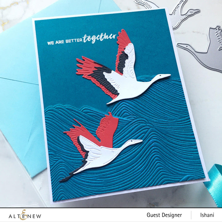 Part A-Glitz Art Craft Co.,LTD Dies Red-Crowned Cranes Layering Die Set