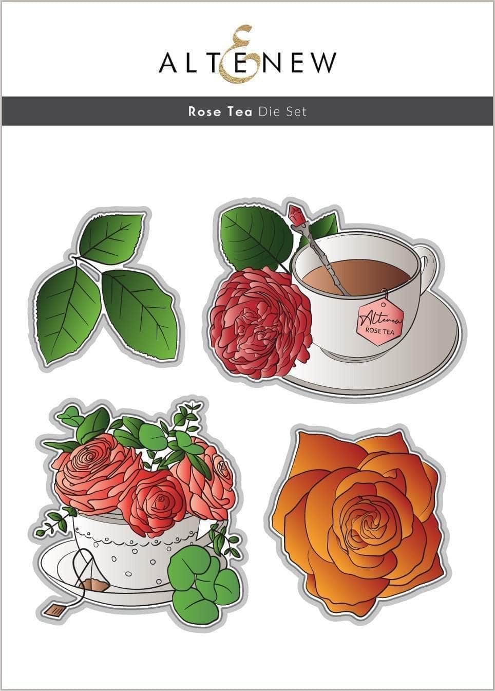 Part A-Glitz Art Craft Co.,LTD Dies Rose Tea Die Set