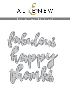 Part A-Glitz Art Craft Co.,LTD Dies Script Words 2 Die Set