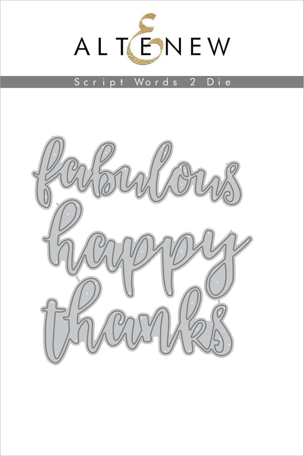 Part A-Glitz Art Craft Co.,LTD Dies Script Words 2 Die Set