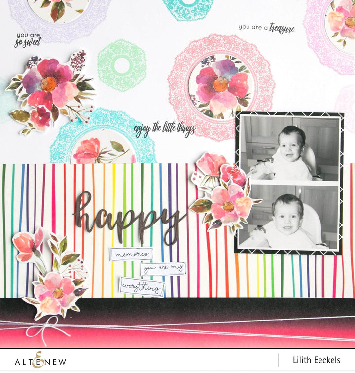 Part A-Glitz Art Craft Co.,LTD Dies Script Words 2 Die Set