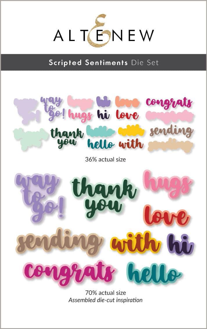 Setimants Altenew Scripted Sentiments Die Set