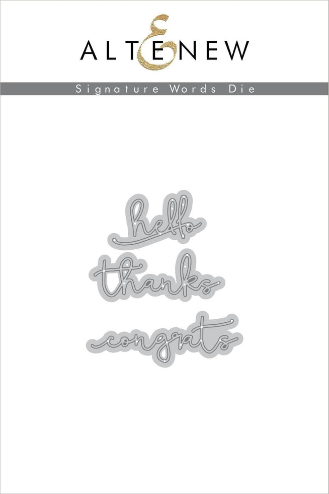 Part A-Glitz Art Craft Co.,LTD Dies Signature Words Die Set