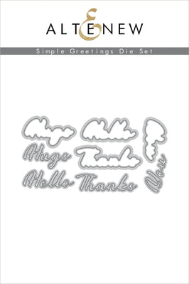Part A-Glitz Art Craft Co.,LTD Dies Simple Greetings Die Set