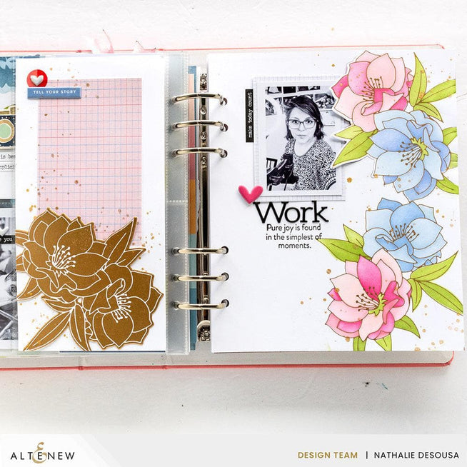 Altenew Spark Joy Black Hellebore Add-On Die Set for crafting and paper projects, featuring detailed floral die cuts.
