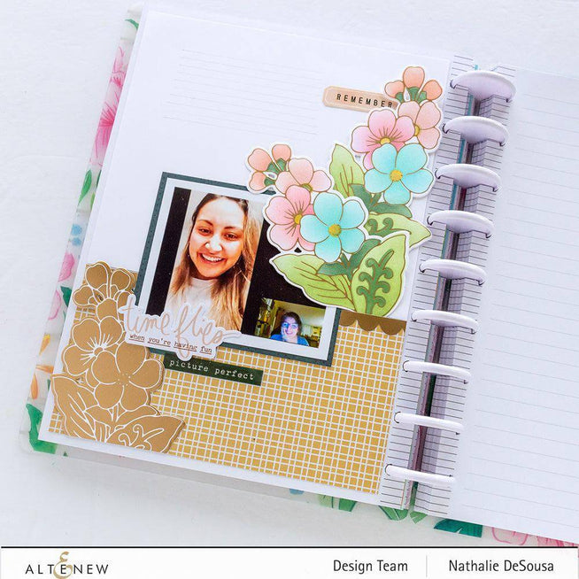 Altenew Spark Joy Decorative Flowers Add-on Die set for paper crafting and scrapbooking, featuring intricate flower die cuts.