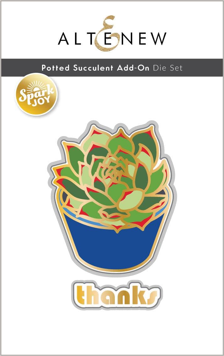 Part A-Glitz Art Craft Co.,LTD Dies Spark Joy: Potted Succulent Add-On Die Set
