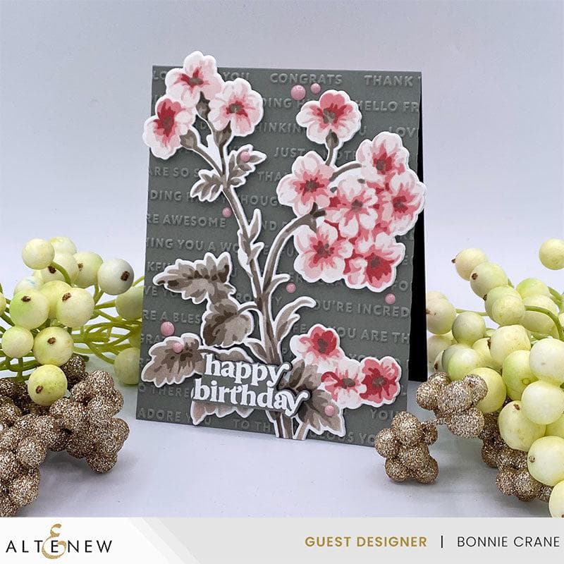 Stencil Art: Painted Geraniums Add-On Die Set