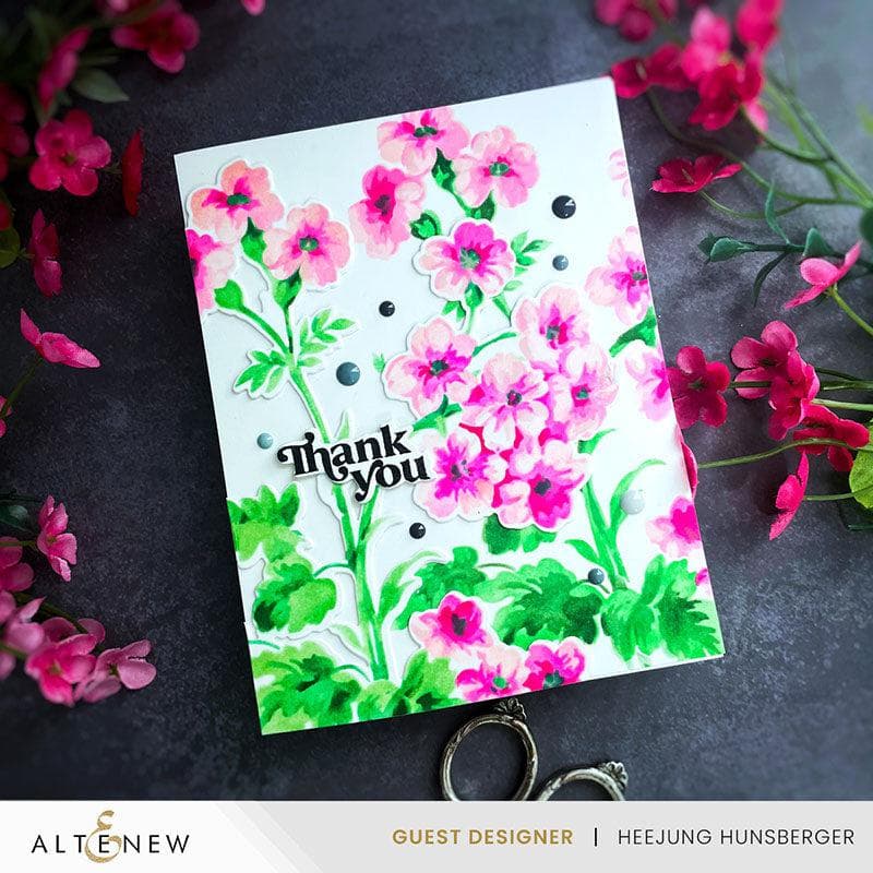 Stencil Art: Painted Geraniums Add-On Die Set